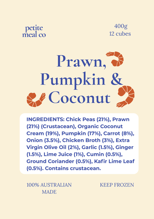 Prawn, Pumpkin & Coconut Purée