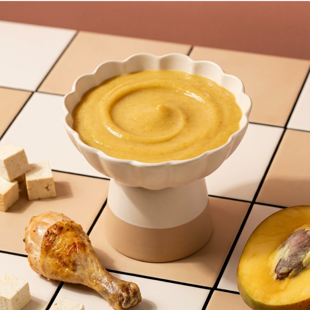 Chicken, Tofu, Mango & Purée