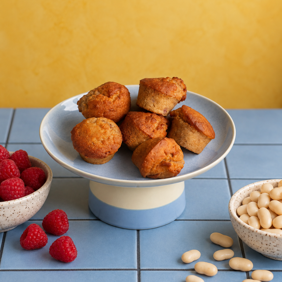Raspberry Bean Muffins
