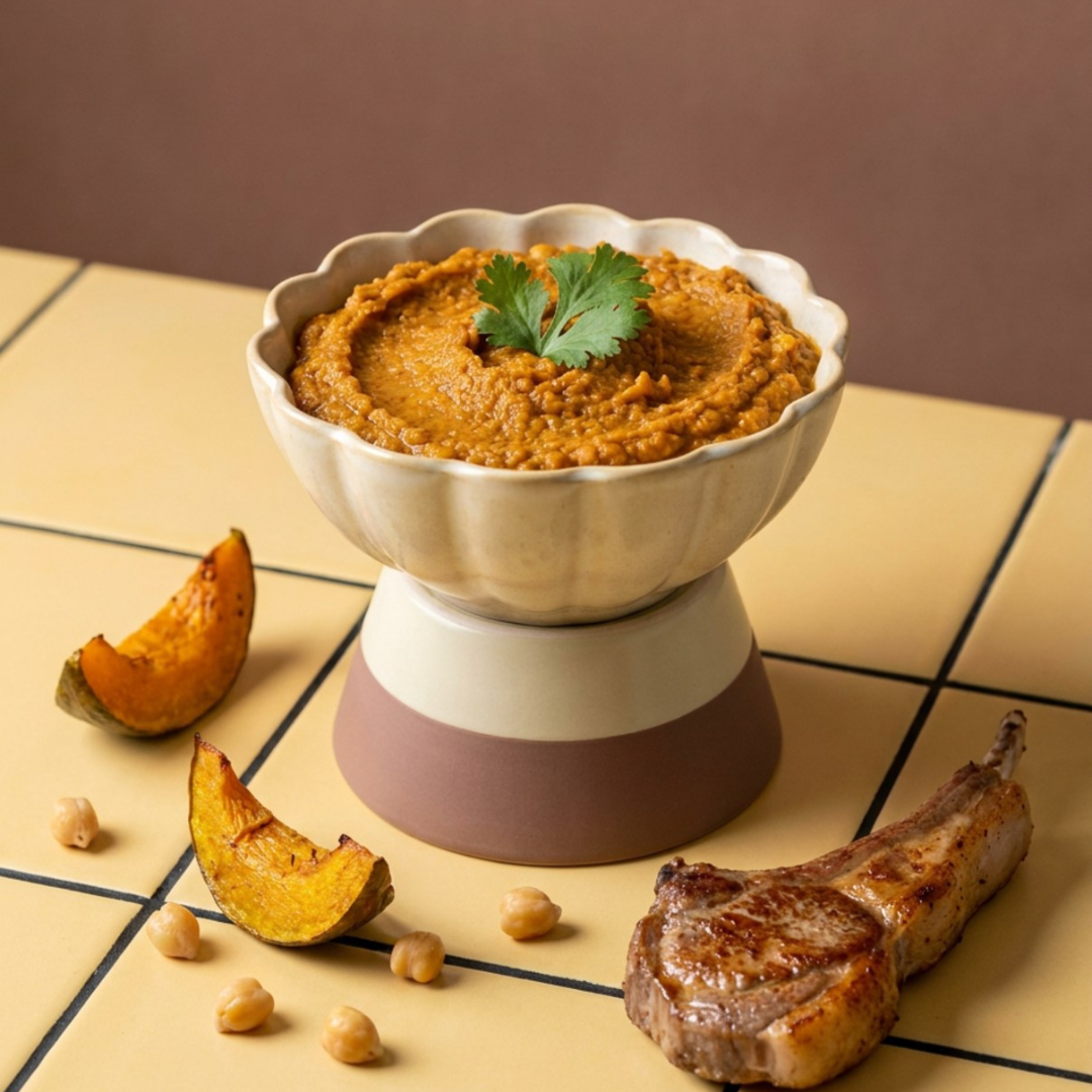 Chickpea, Pumpkin & Lamb Purée